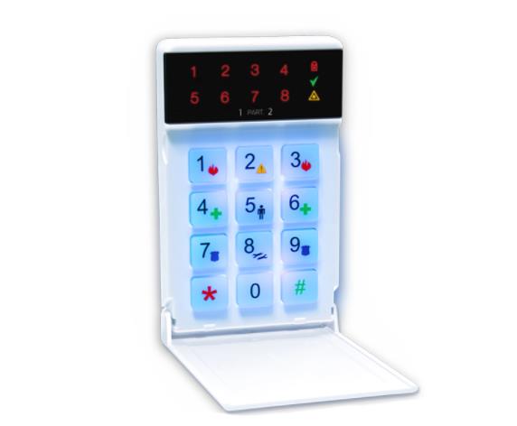 Teclado Led 8 zonas compa