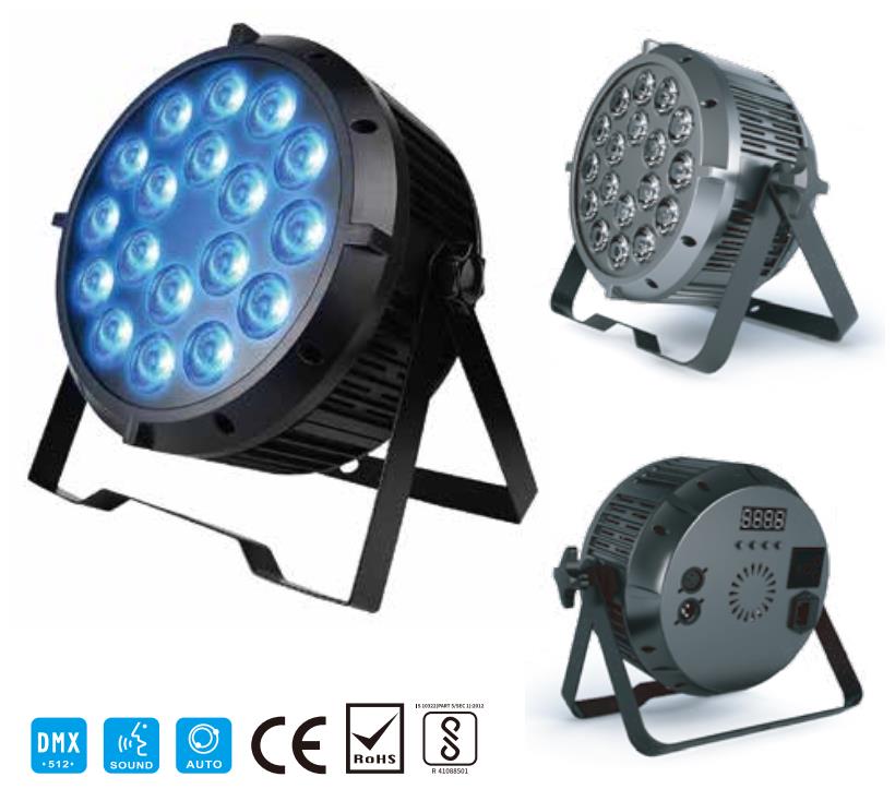 18 x 8W RGBW 4en1 LED PAR